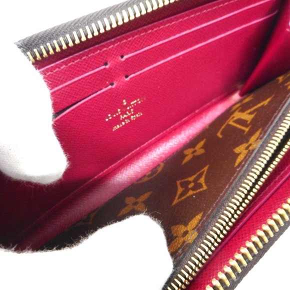 Louis Vuitton Long Wallet Monogram Portefeuille Clemence Fuchsia - Picture 7 of 11